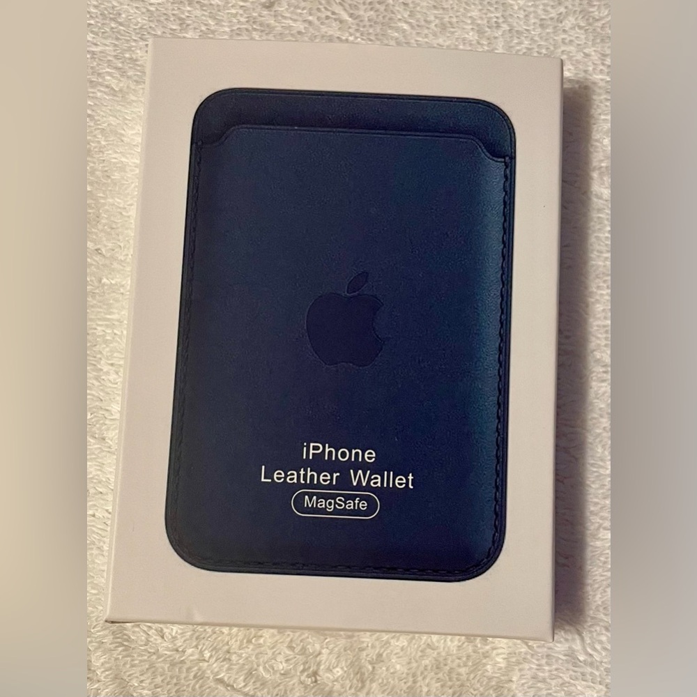 IPHONE LEATHER WALLET -DEEP BLUE